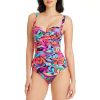 Clothing Bleu Rod Beattie | Bold Rush One Piece Underwire Shirred Bandeau Swimsuit Bold Rush Multi