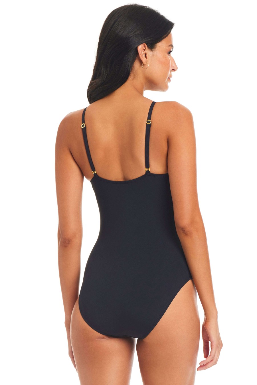 Clothing Bleu Rod Beattie | Pulling Strings Halter One-Piece Swimsuit Black