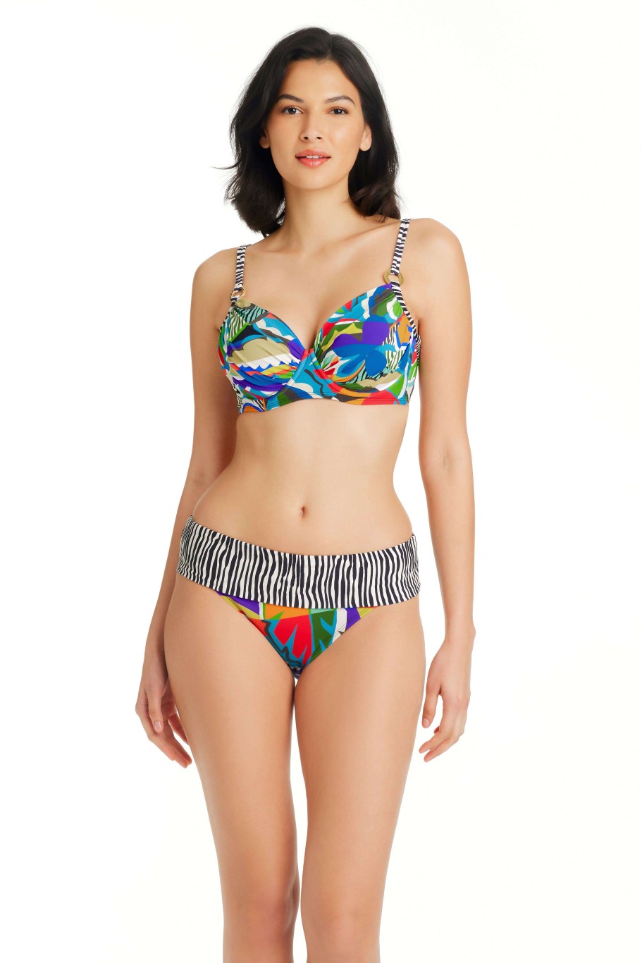 Clothing Bleu Rod Beattie | The Mix Hipster Fold Over Bikini Bottom The Mix Multi