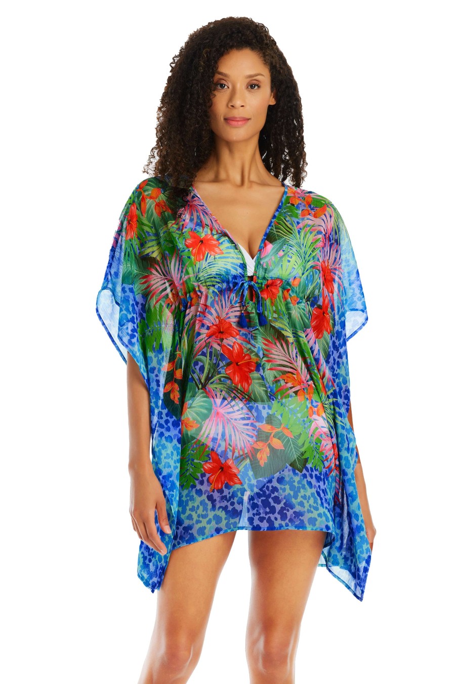 Clothing Bleu Rod Beattie | Tropical Flight Caftan Swim Cover Up Tf Multi