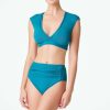 Clothing Bleu Rod Beattie | Behind The Seams Cap Sleeve Bikini Top