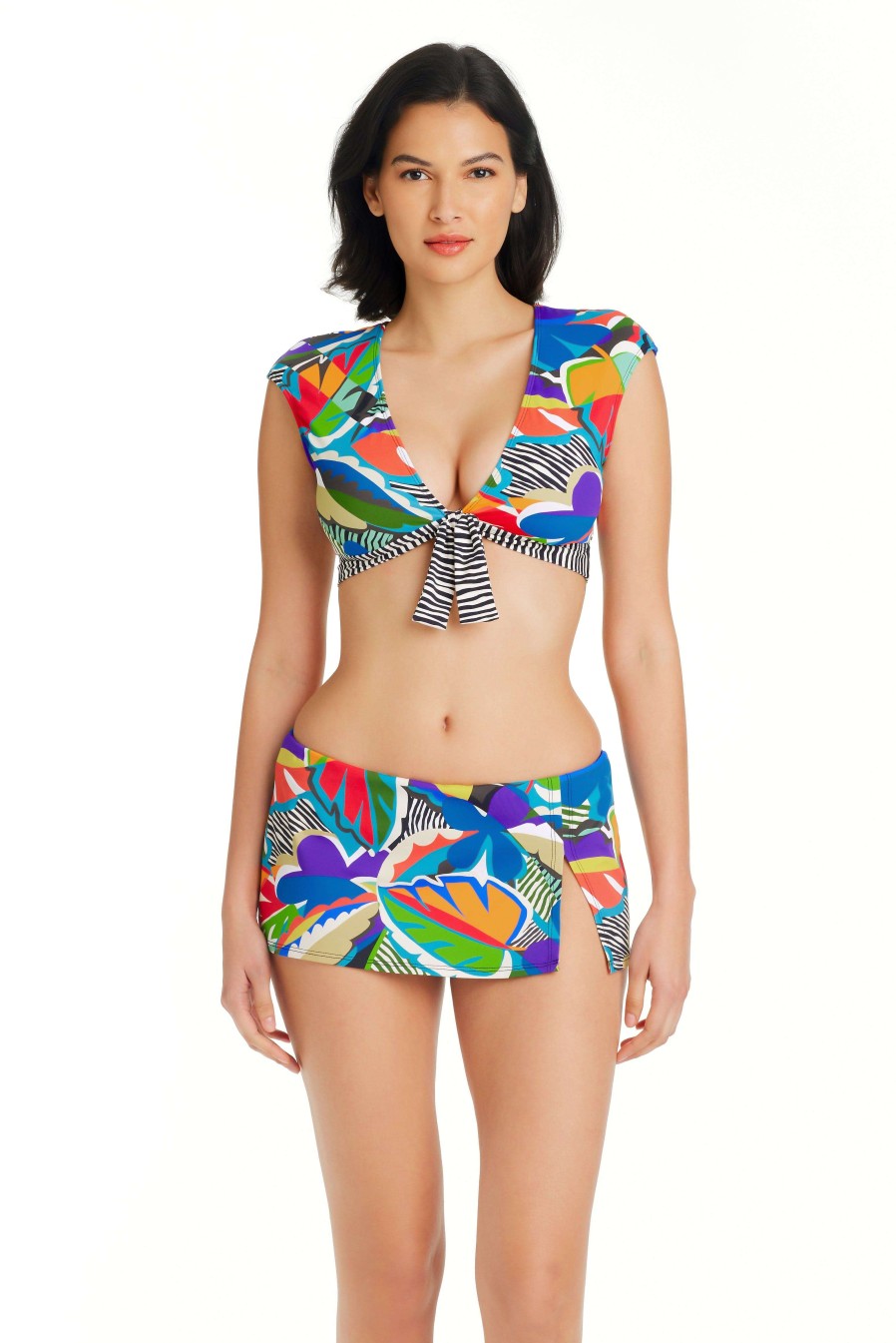 Clothing Bleu Rod Beattie | The Mix Cap Sleeve Bikini Top The Mix Multi