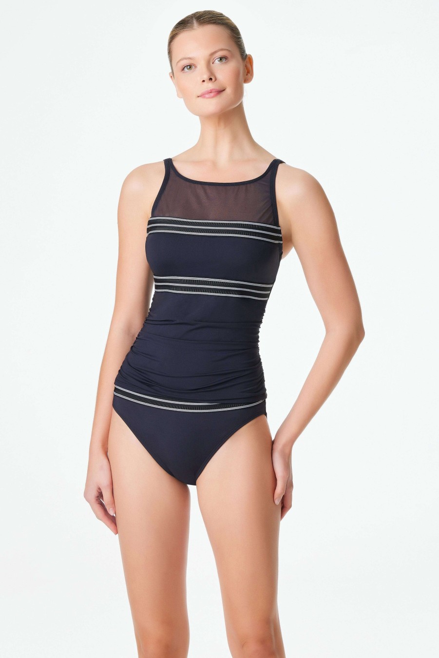 Clothing Bleu Rod Beattie | Off The Grid High Neck Tankini Top Black