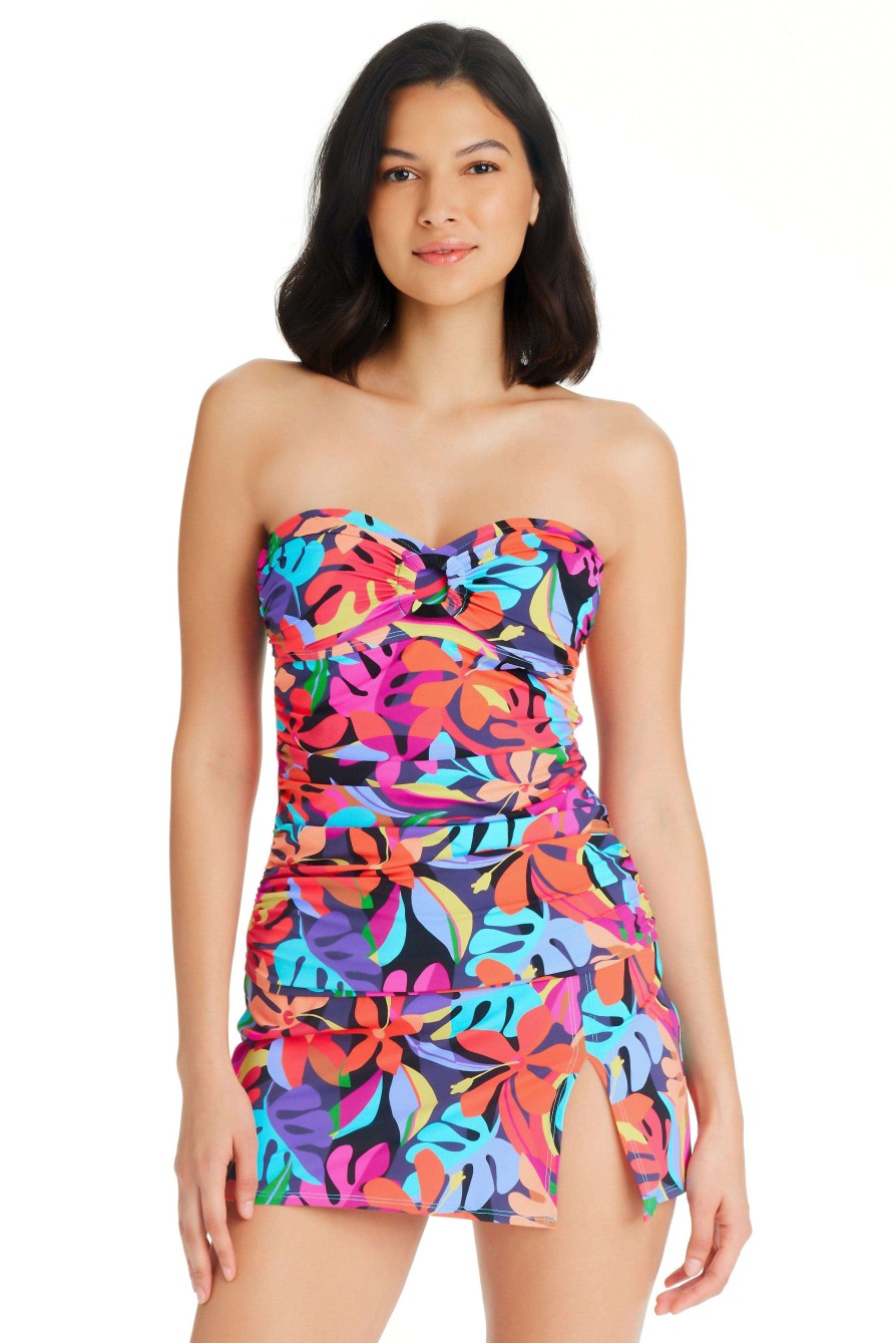 Clothing Bleu Rod Beattie | Bold Rush Strapless Bandeau Tankini Top Bold Rush Multi