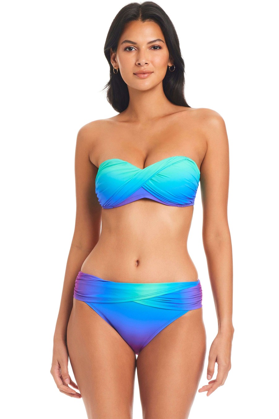 Clothing Bleu Rod Beattie | Heat Of The Moment Strapless Bandeau Bikini Top Hm Multi