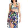 Clothing Bleu Rod Beattie | The Mix Long Chiffon Ruffle Pareo Cover Up The Mix Multi