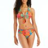 Clothing Bleu Rod Beattie | The Heat Is On Halter V Neck Bikini Top Ht Multi