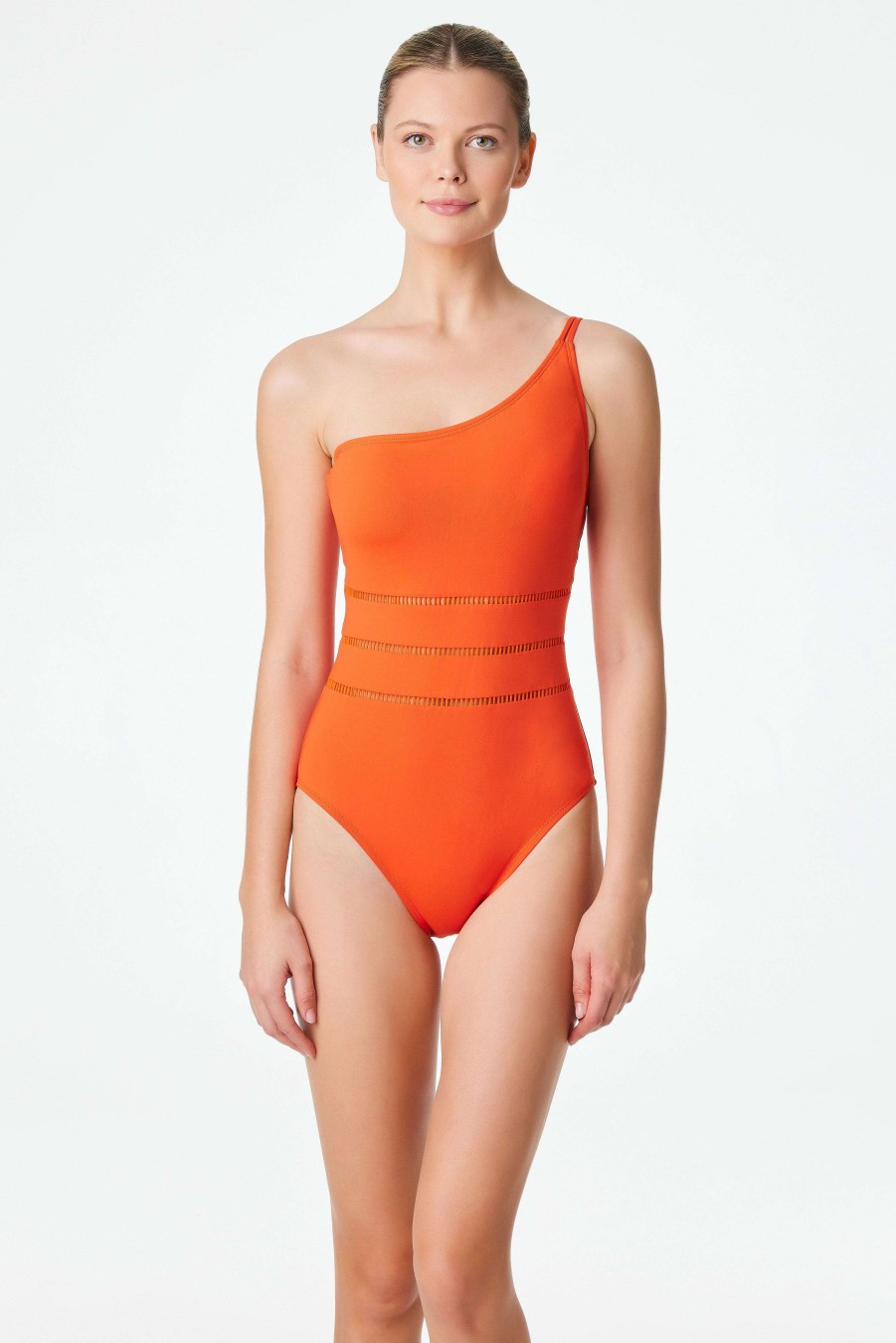 Clothing Bleu Rod Beattie | Behind The Seams One Shoulder One Piece Swimsuit