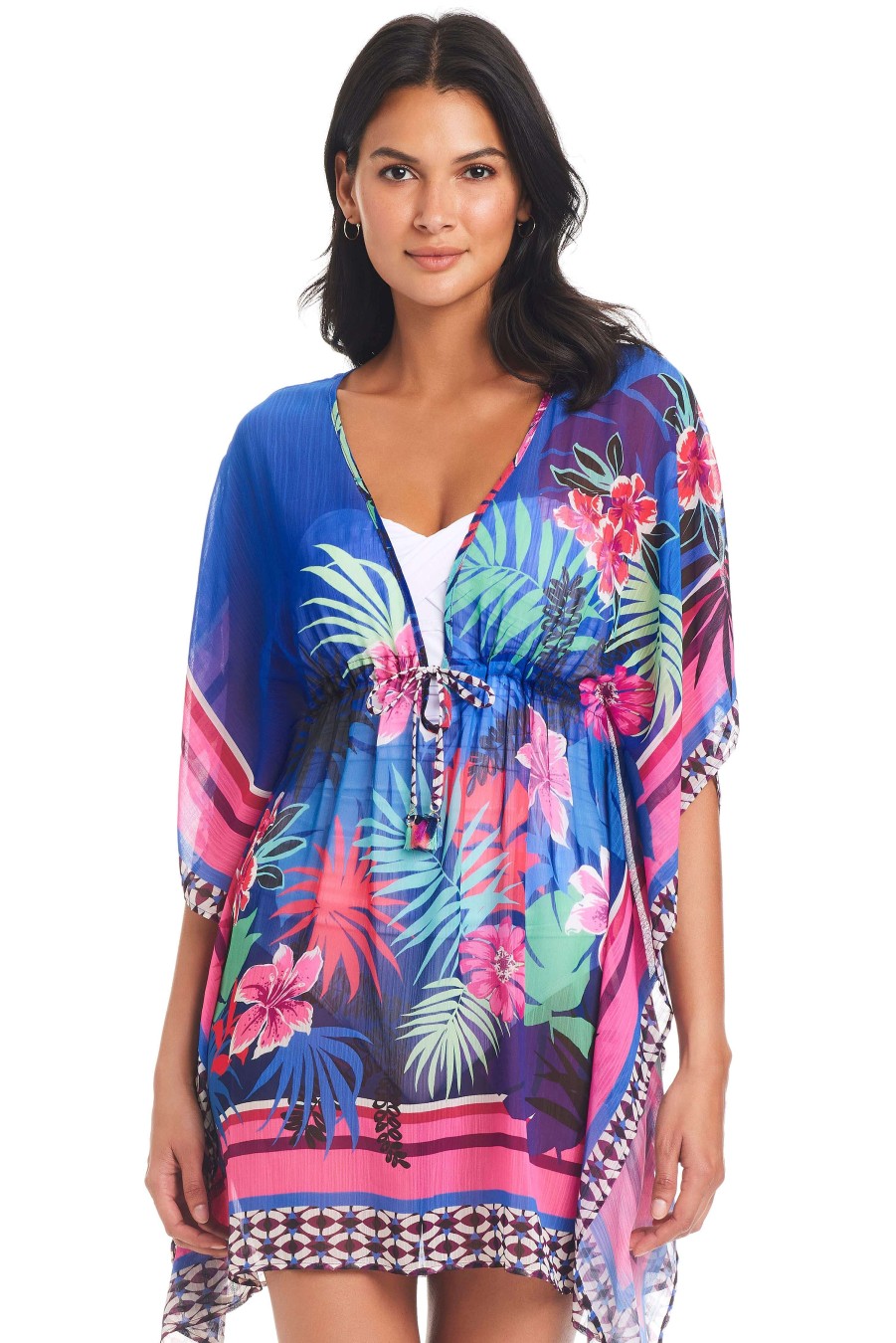 Resort 24 Bleu Rod Beattie | Hawaiian Punch Caftan Cover-Up Multi