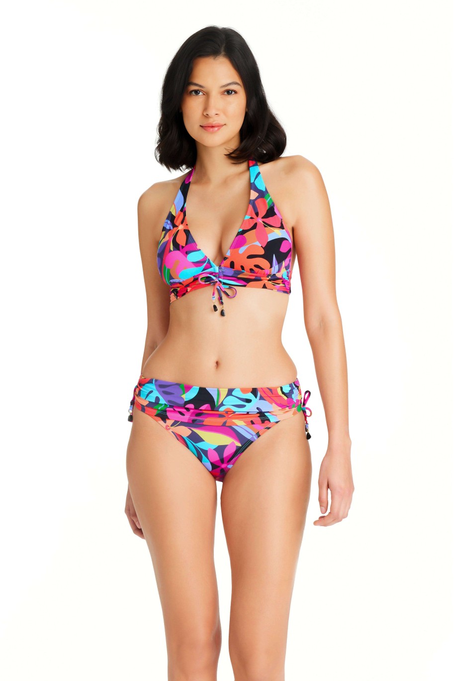 Clothing Bleu Rod Beattie | Bold Rush Halter V Neck Bikini Top Bold Rush Multi