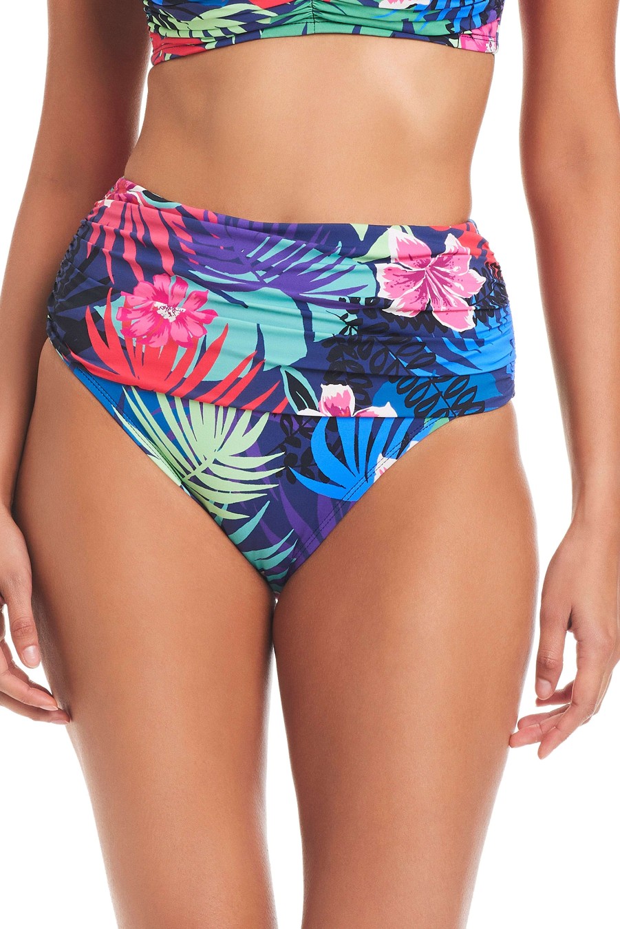 Clothing Bleu Rod Beattie | Hawaiian Punch Shirred High Waisted Bottom Multi