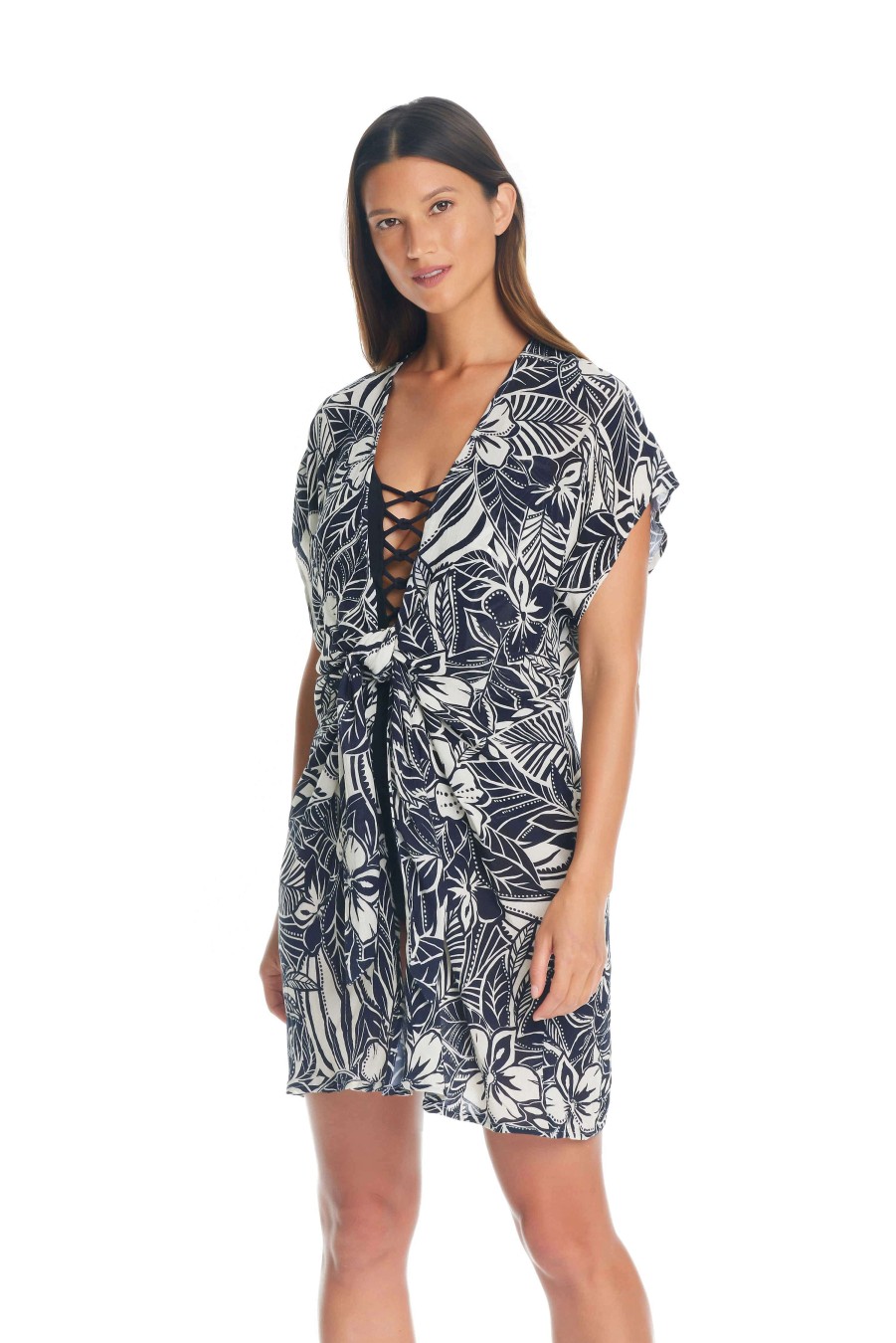 Resort 24 Bleu Rod Beattie | Ciao Bella! Short Dress Cover-Up Black