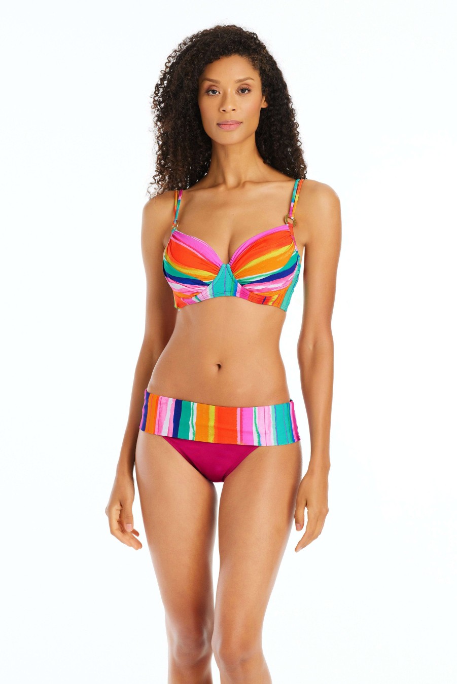 Clothing Bleu Rod Beattie | Winning Streak Hipster Fold Over Bikini Bottom Ws Multi