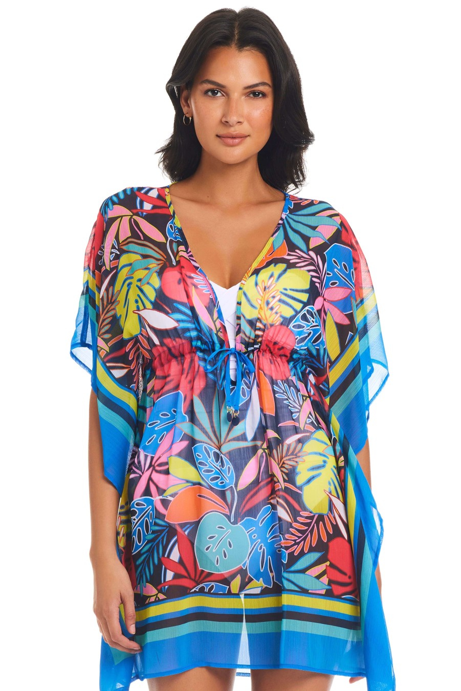 Resort 24 Bleu Rod Beattie | Color Field Caftan Cover-Up Multi