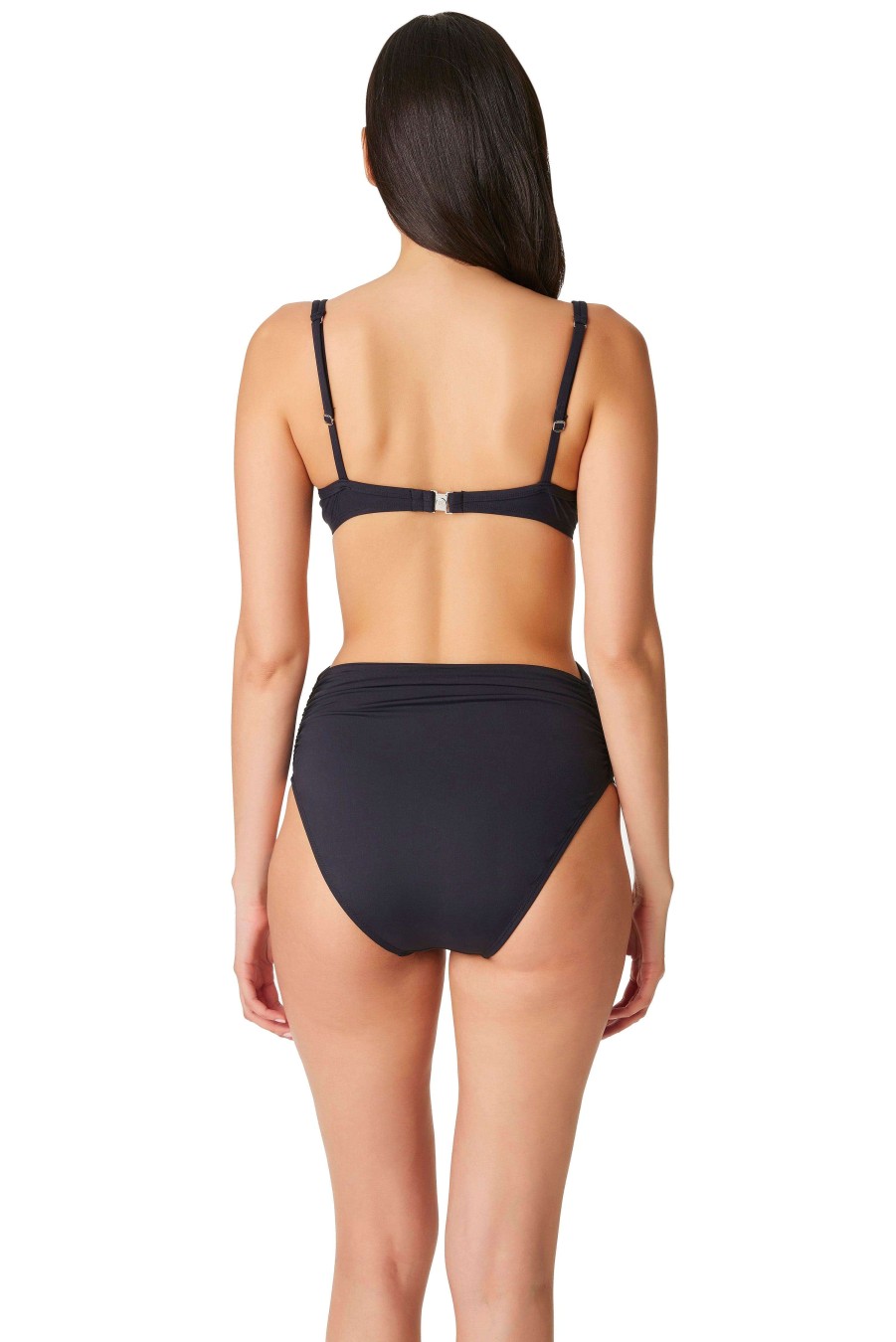 Clothing Bleu Rod Beattie | Kore Shirred High Waist Bikini Bottom