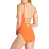 Clothing Bleu Rod Beattie | Free Spirit Lace Down One Piece Swimsuit Fire