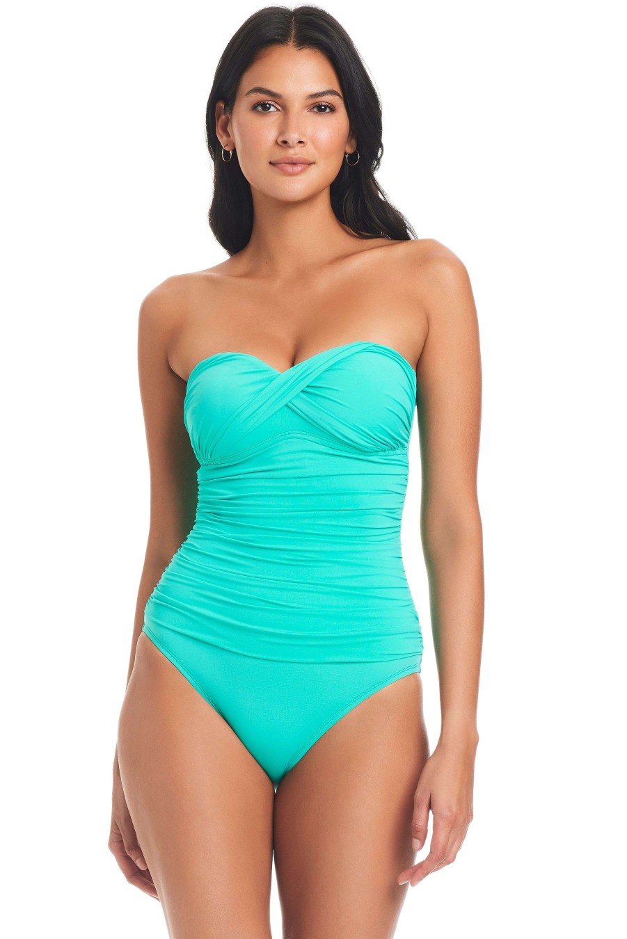 Resort 24 Bleu Rod Beattie | Kore Twist Bandeau One-Piece Swimsuit