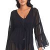 Clothing Bleu Rod Beattie | Gypset Short Dress Cover-Up Black