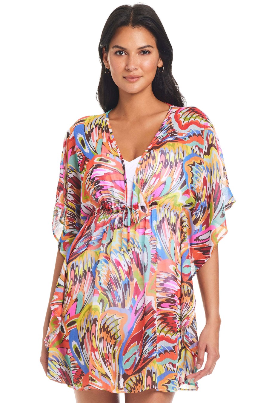 Resort 24 Bleu Rod Beattie | Break The Mold Caftan Cover-Up Multi Print Break