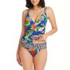 Clothing Bleu Rod Beattie | The Mix Plunge Halter Tankini Top The Mix Multi