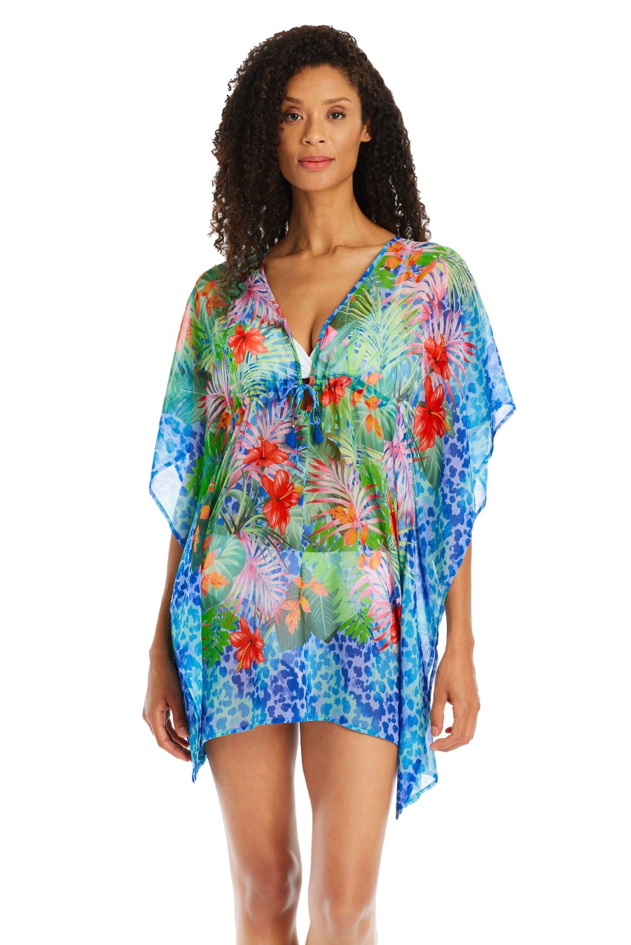 Clothing Bleu Rod Beattie | Tropical Flight Caftan Swim Cover Up Tf Multi