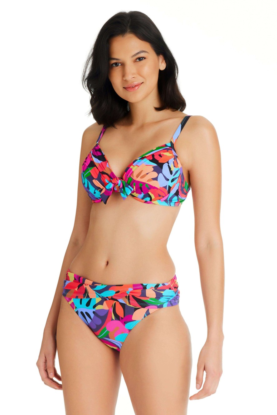 Clothing Bleu Rod Beattie | Bold Rush Underwire Tie Front D Cup Bikini Top Bold Rush Multi