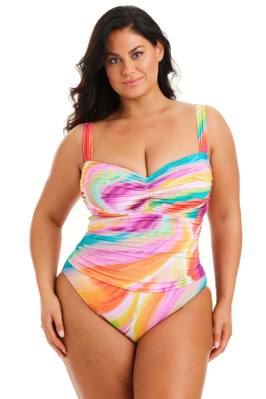 Clothing Bleu Rod Beattie | Bandeau One Piece Swimsuit Plus Splash Out