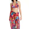 Clothing Bleu Rod Beattie | Bold Rush Long Chiffon Ruffle Pareo Cover Up Bold Rush Multi