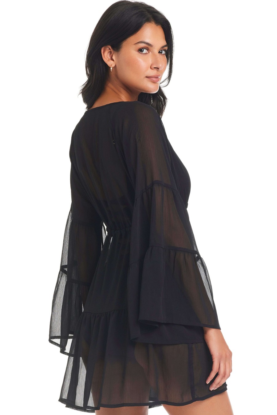 Clothing Bleu Rod Beattie | Gypset Short Dress Cover-Up Black