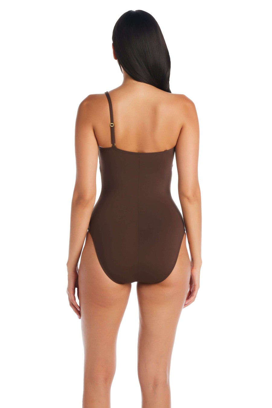 Clothing Bleu Rod Beattie | Don'T Mesh With Me One Piece Mesh One Shoulder Swimsuit