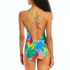 Clothing Bleu Rod Beattie | Life Of The Party Plunge One Piece Swimsuit Lop Multi