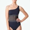 Clothing Bleu Rod Beattie | Off The Grid One Shoulder One Piece Swimsuit Black