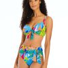 Clothing Bleu Rod Beattie | Life Of The Party Draped High Waisted Bikini Bottom Lop Multi